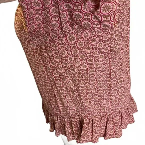 Vintage America Women's Size XL Red 3/4 Sleeve Scoop Neck Peasant Blouse Top - Picture 8 of 13